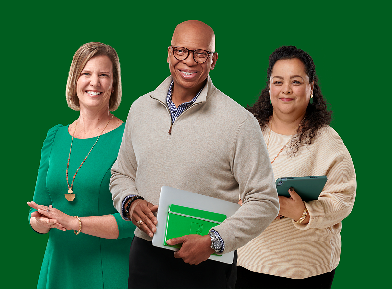three H&R Block tax support specialists