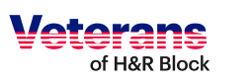 Veterans of H&R Block logo, for military veterans