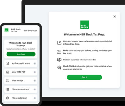 Self-Employed Online Tax Filing And E-File Tax Prep | H&R Block®