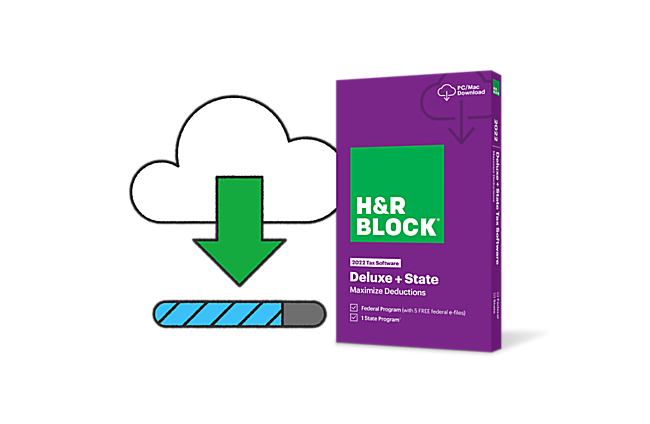 H&R Block Deluxe + State tax software download