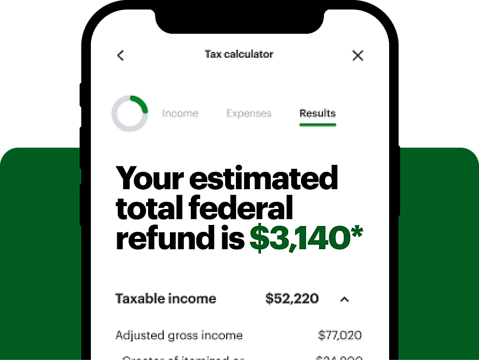 tax calculator refund screenshot