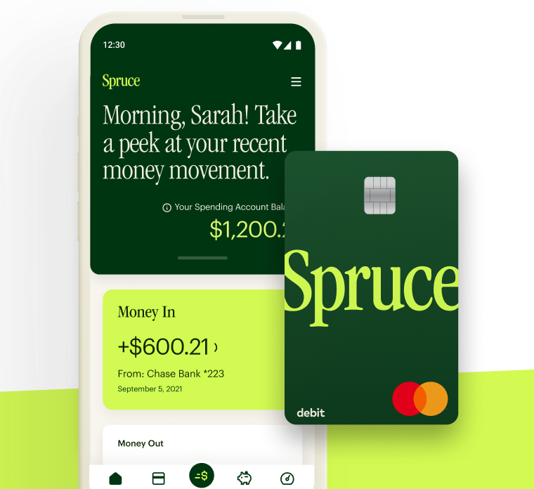 Spruce mobile banking app and features