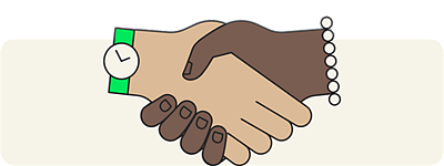 shaking hands illustration