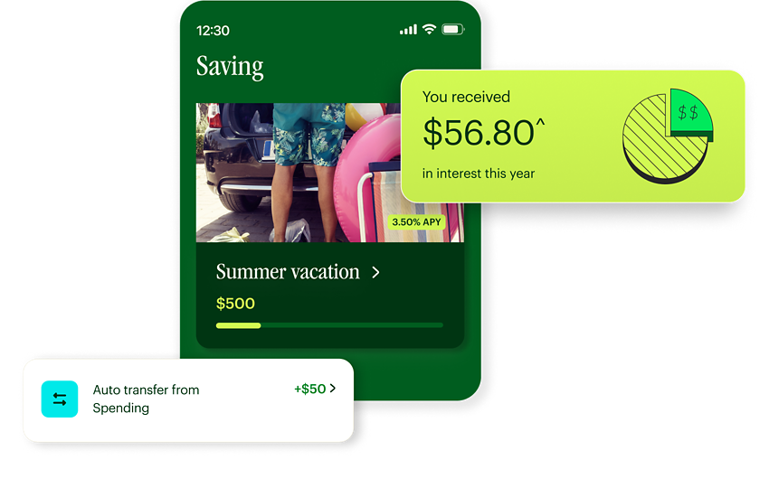 Spruce app with saving goals and interest