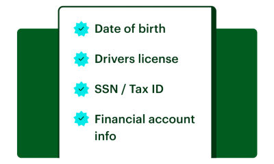 Personal info screenshot