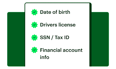 Personal info screenshot