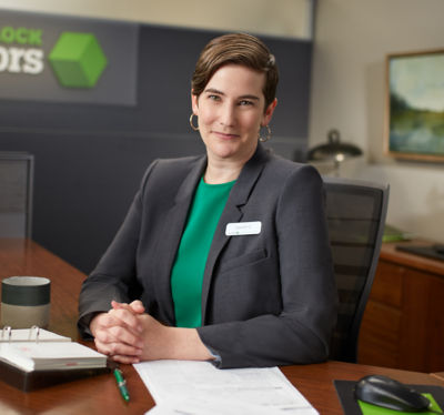 tax pro Lauren smiling in a local tax office