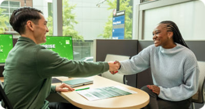 client meeting with tax pro in office