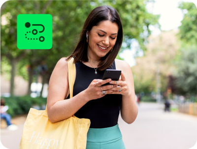 taxpayer accessing H&R Block Free Online tax filing tool on a mobile device while on the go