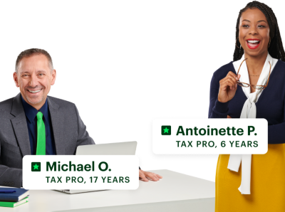 H&R Block Tax pros Michael O and Antoinette P. 